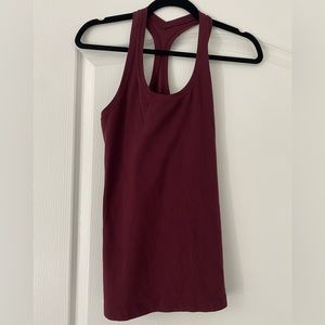 Lululemon Racerback Tank Top in Bergundy/Purple Waist-Length